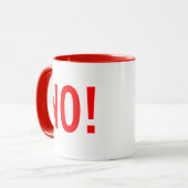 Kitschen Fatty NEE! Mok Diner Red (Voorkant links)