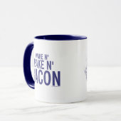 Kitschen Fatty Wake N' Bacon Mok Deli Blauw (Voorkant links)