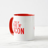Kitschen Fatty Wake N' Bacon Mok Diner Rood (Voorkant links)