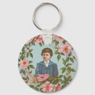 Kitscherige antieke Duitse Valentijnskaart, 1884 Sleutelhanger
