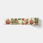 Kitscherige Kerstman en versieringen Grosgrain Lint (Voorkant)