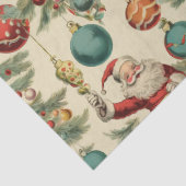 Kitscherige Kerstman en versieringen  Tissuepapier (Detail)