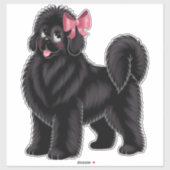 Kitscherige Newfoundlander Sticker (Vel)