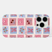 Kitscherige postzegel harten linten en kersen Case-Mate iPhone case (Achterkant (horizontaal))
