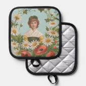 Kitscherige Retro Duitse Valentijnkaart, 1884 Pannenlap (Voorkant / Achterkant)