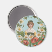 Kitscherige retro Duitse Valentijnskaart, 1884 Magneet (Voorkant / Achterkant)