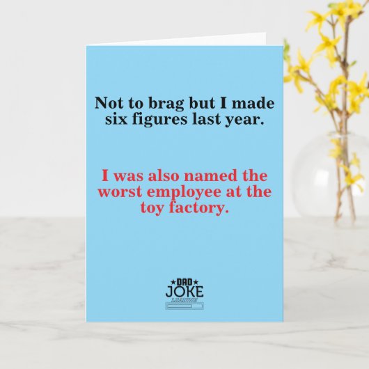 Kitscherige Vadergrap Designed Kaart (Gele Bloem)