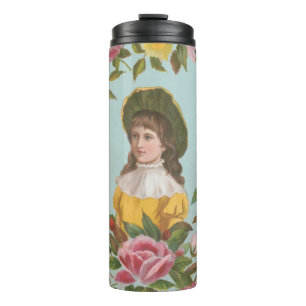 Kitscherige vintage Duitse Valentijnskaart, 1884 Thermosbeker