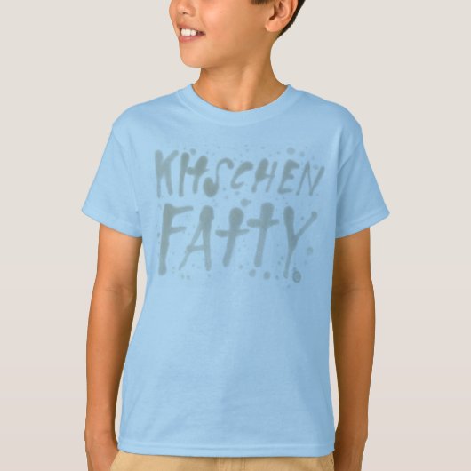Kitschig vet vettig logo kids T-shirt lichtblauw (Voorkant)