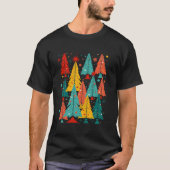 Kitschmas voor kerstbomen Retro Abstract Cut O T-shirt (Voorkant)