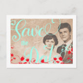 Kitschy Bewaar de datum Aankondiging Sjabloon (Voorkant)