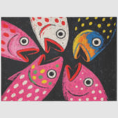 Kitschy Fish Art Tissue of Decoupage Papier (Voorkant)