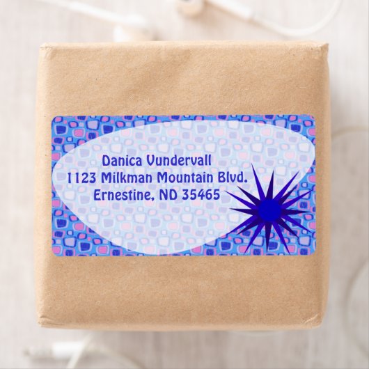 Kitschy Fun Pattern Fifties Mid-Century Art Etiket (Insitu)