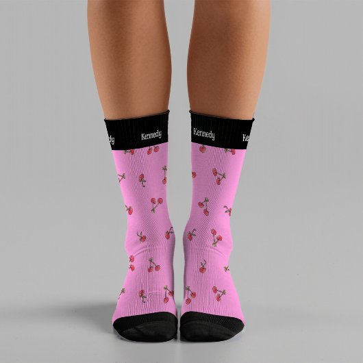 Kitschy Kersen Schattige Fun Summer Modern Naam Sokken