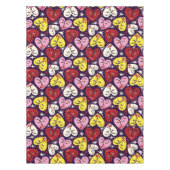 Kitschy Keuken Retro 1950's Hart Patroon Tafelkleed (Voorkant)