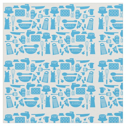 Kitschy Kitchen Pattern Stof (Close Up)