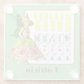 Kitschy Mahjong Persoonlijk Glazen Onderzetter (Achterkant)