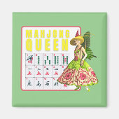 Kitschy Mahjong Queen Magneet (Voorkant)