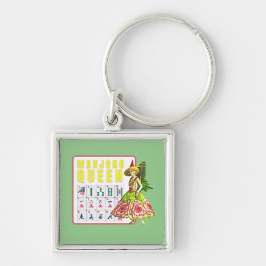 Kitschy Mahjong Queen Sleutelhanger (Voorkant)