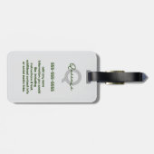 Kitschy Modern Granny Garden Haakkool Naam Bagagelabel (Achterkant horizontaal)