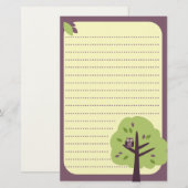 Kitschy Owl Briefpapier (Voorkant / Achterkant)