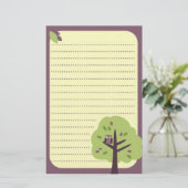 Kitschy Owl Briefpapier (Staand voorkant)