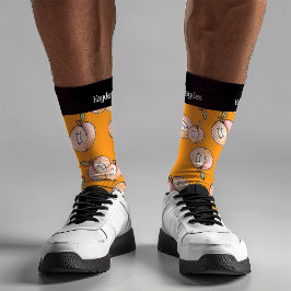 Kitschy Peaches Modern Schattige Fun Summer Name Sokken