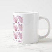 Kitschy Retro Fifties Guitar Boomerang Pattern Grote Koffiekop (Rechts)