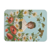 Kitschy Retro German Valentine's Card, 1884 Magneet (Horizontaal)