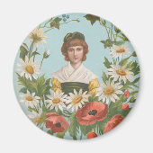 Kitschy Retro German Valentine's Card, 1884 Magneet (Voorkant)