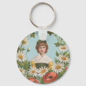 Kitschy Retro German Valentine's Card, 1884 Sleutelhanger (Voorkant)