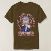 Kitschy Sakura Cherry Blossom Kawaii Anime en S T-shirt (Design voorkant)
