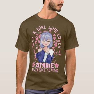 Kitschy Sakura Cherry Blossom Kawaii Anime en S T-shirt