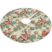 Kitschy Santa and Ornaments Wrapping Paper Kerstboom Rok (Gekanteld)