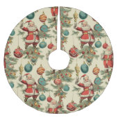 Kitschy Santa and Ornaments Wrapping Paper Kerstboom Rok (Voorkant)