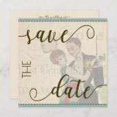 Kitschy  Save the Date Kaart Sjabloon (Voorkant / Achterkant)