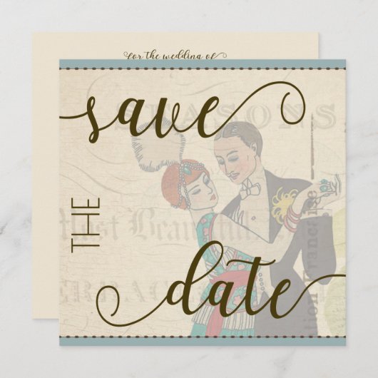 Kitschy  Save the Date Kaart Sjabloon (Voorkant / Achterkant)