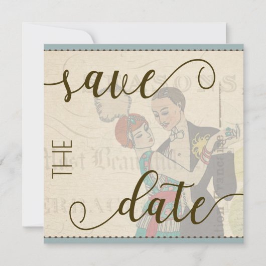 Kitschy  Save the Date Kaart Sjabloon (Voorkant)