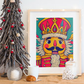 Kitschy Wall Art Notenkraker Kerstkunst Poster