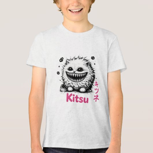 Kitsu - Soft Cat Energy Tri-Blend Shirt (Voorkant)