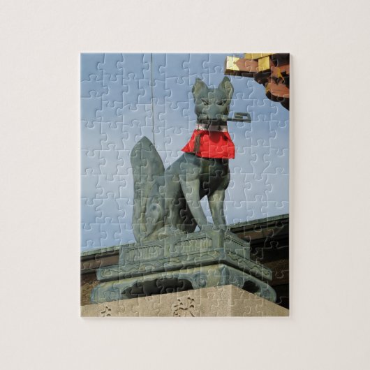 Kitsune キツネ (Vos) met Sleutel in de Mond Legpuzzel (Verticaal)