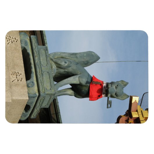 Kitsune キツネ (Vos) met Sleutel in de Mond Magneet (Horizontaal)