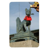 Kitsune キツネ (Vos) met Sleutel in de Mond Magneet (Verticaal)