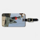 Kitsune キ ツ ネ (Fox) met juweel in de mond Bagagelabel (Voorkant horizontaal)