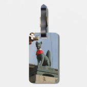 Kitsune キ ツ ネ (Fox) met juweel in de mond Bagagelabel (Achterkant verticaal)