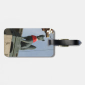 Kitsune キ ツ ネ (Fox) met juweel in de mond Bagagelabel (Achterkant horizontaal)