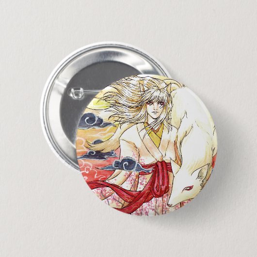 Kitsune Button (Voorkant /achterkant)