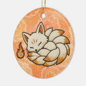 Kitsune Ceramic Ornament | Japanese Nine Tailed Fo (Links)