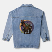 Kitsune en Columbine Flowers Denim Jacket (Achterkant)