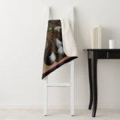 Kitsune en Columbine Flowers Sherpa Deken (In situ)